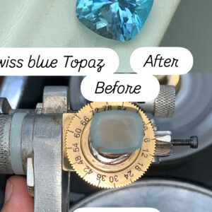 Swiss blue topaz faceting