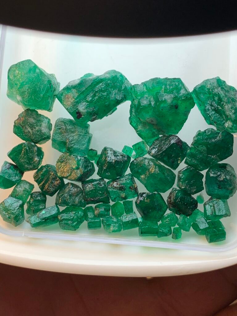 Fine quality swat rough emeralds