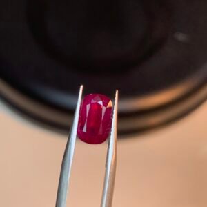 Excellent quality vivid red ruby from Afghanistan 2.2 carat