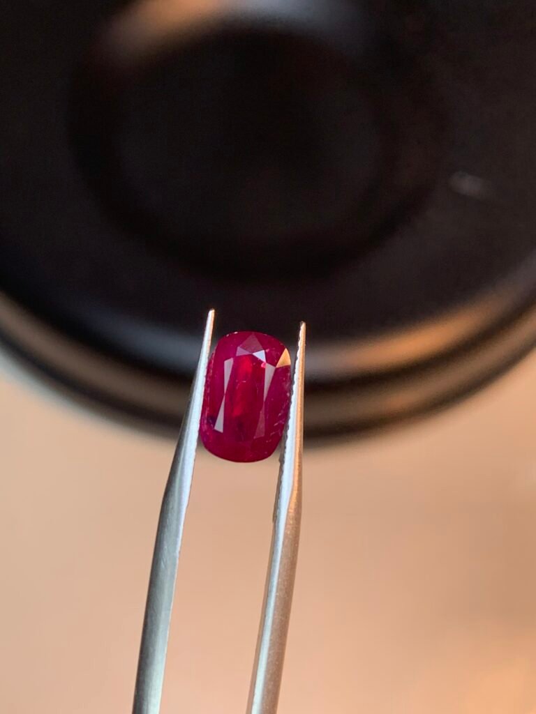 Excellent quality vivid red ruby from Afghanistan 2.2 carat