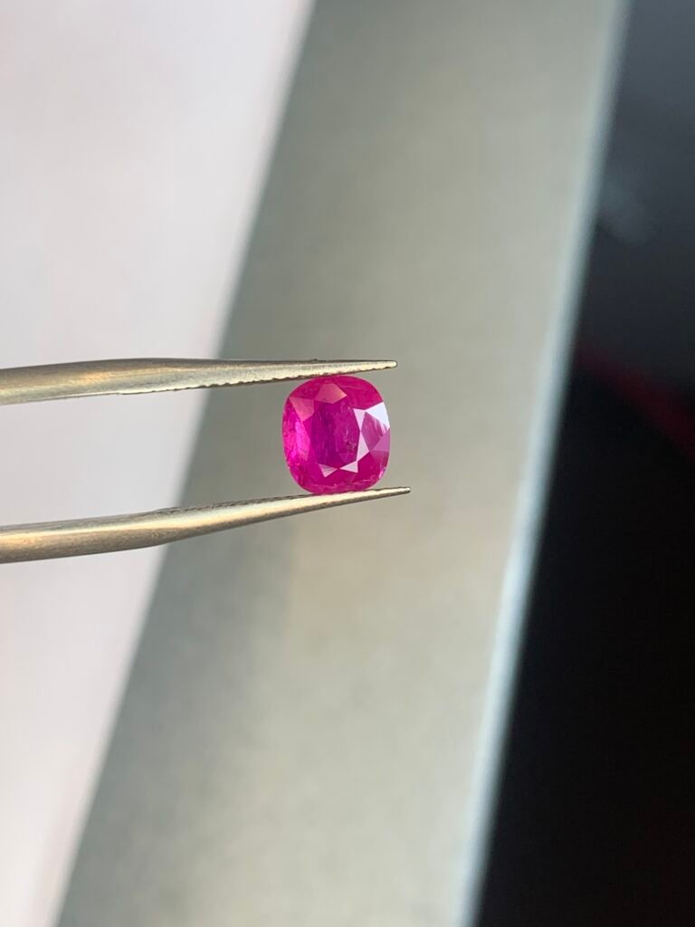 Neon Red Ruby 1.1 ct from Tajikistan