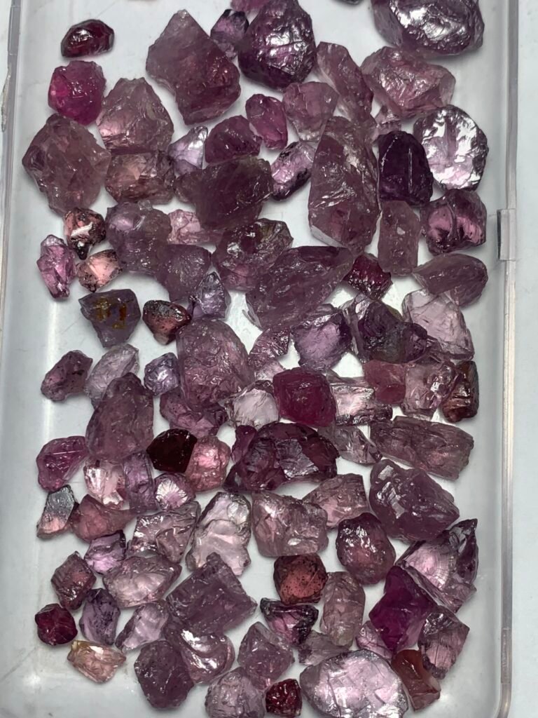 Facet Rough Spinels from Afghanistan