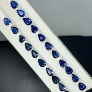 Royal Blue Pear-Shaped Sapphires set