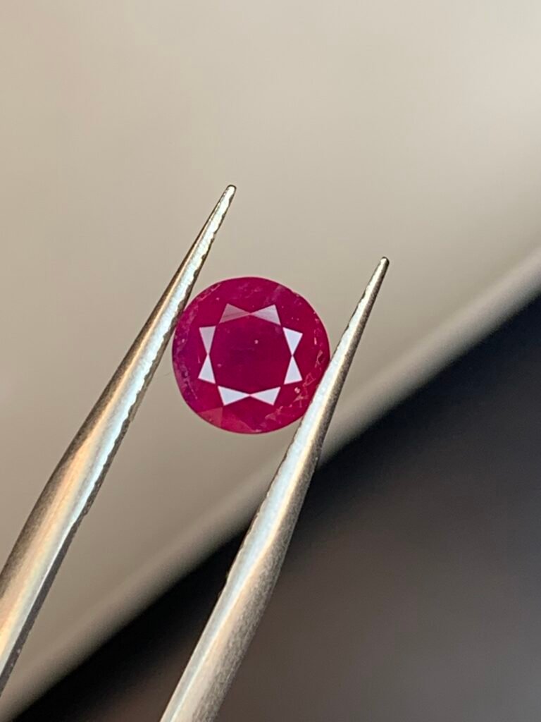 Round Faceted Ruby – 1.2 Carat