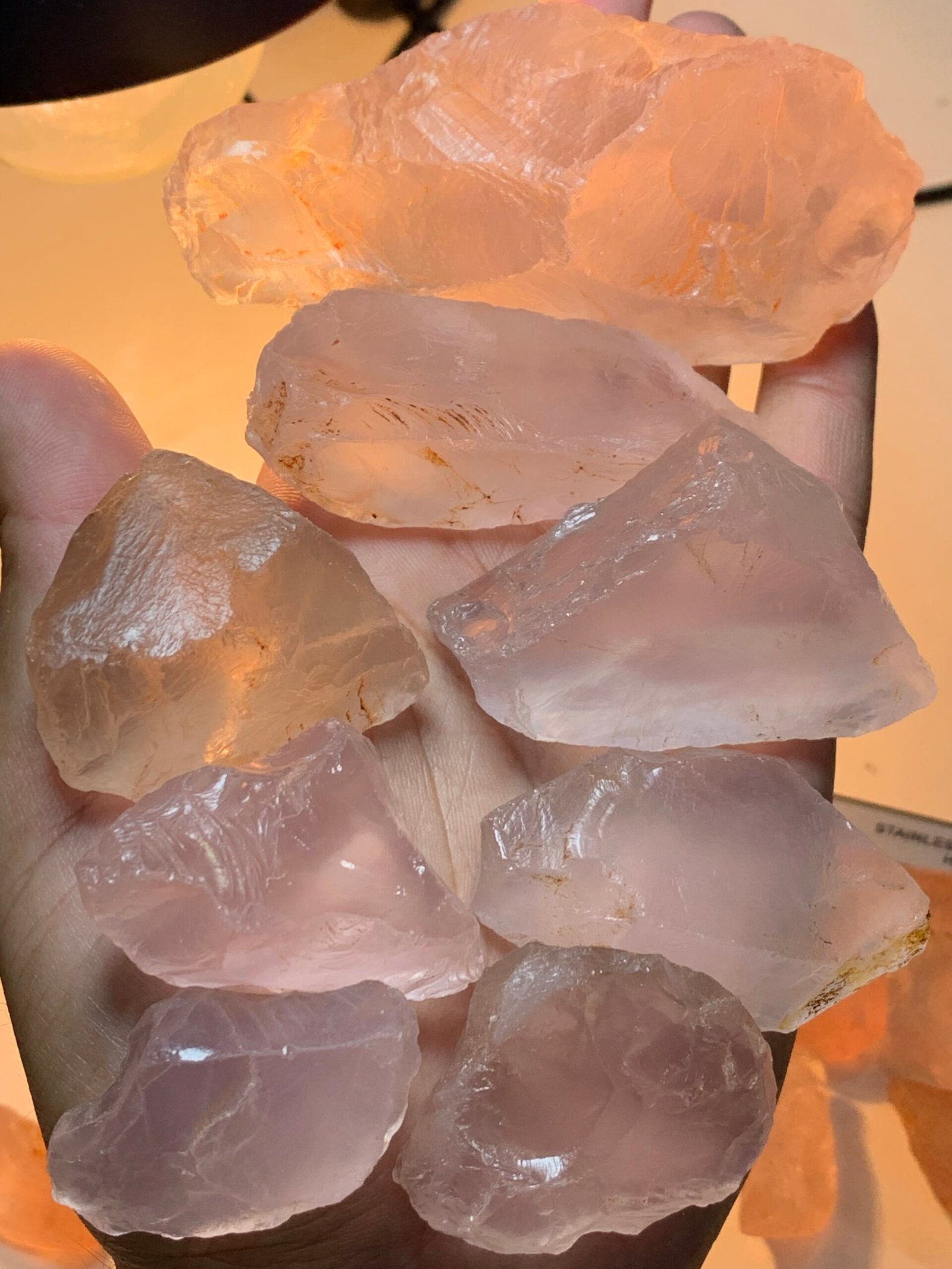 Facet rough Rose quartz - Image 7