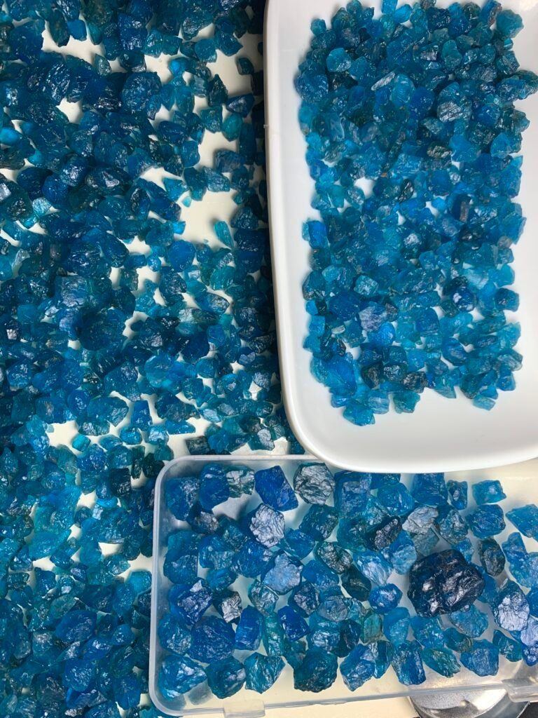 Blue Apatite rough 500 grams