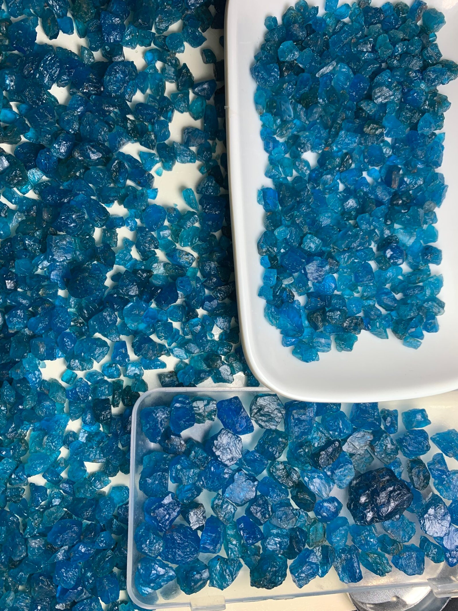 Blue Apatite rough 500 grams