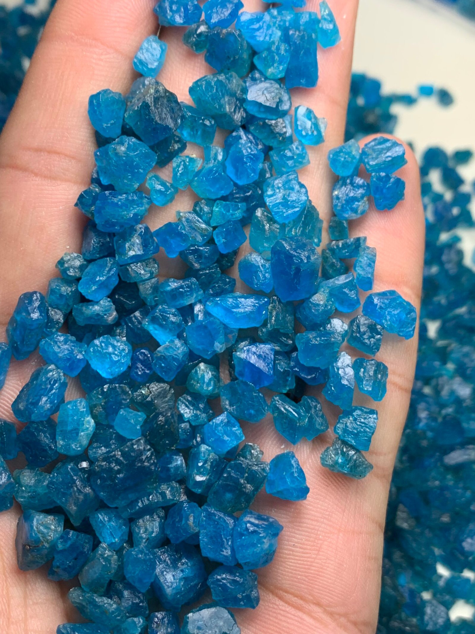 Blue Apatite rough 500 grams - Image 12